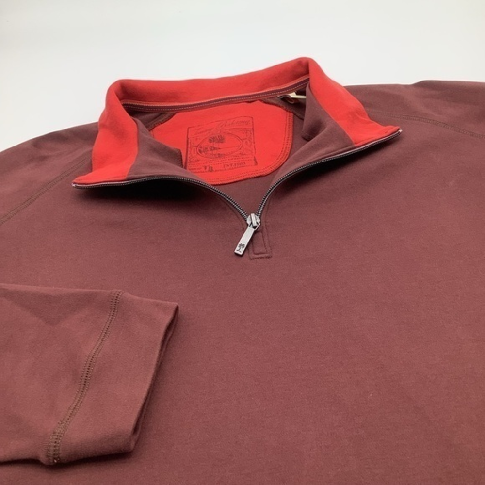 Tommy Bahama Mens‎ Long Sleeve 1/4 Zip Pullover Sweater Maroon Size Large.